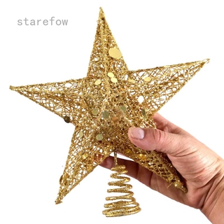 Starefow Christmas Tree Topper Star Tree-top Star Christmas Tree Decoration Indoor Party Home Decoration