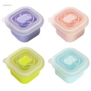 takewooz 100/200ml Portable Baby Food Storage Container with Lid Sealed Leakproof Stackable Freezer Microwave Snack Storage Box