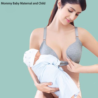 Non-wire underwear pull-up front button breastfeeding bra double button breastfeeding thin maternity underwear (1)