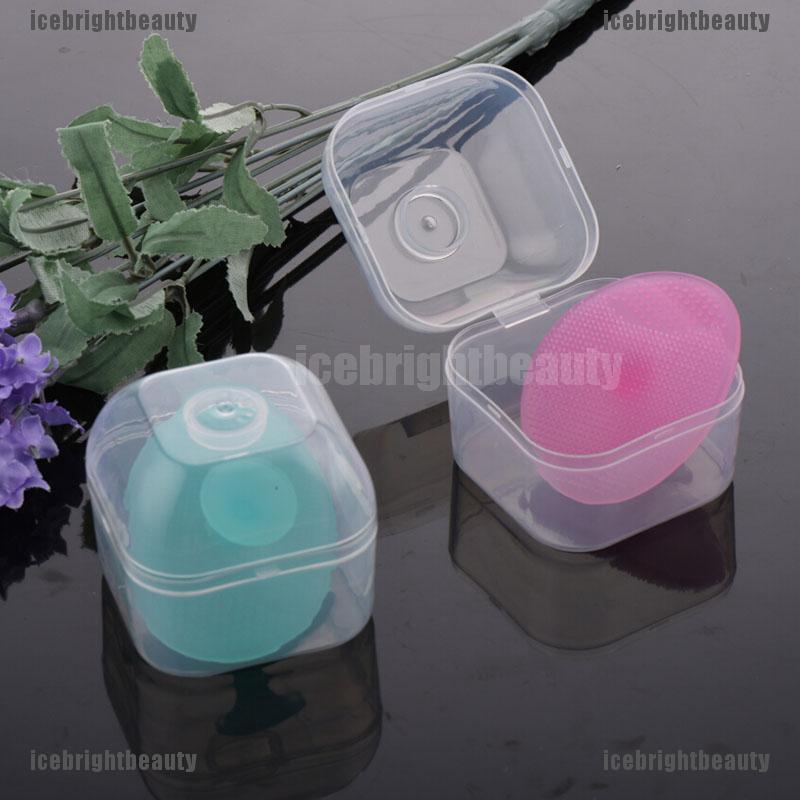 1 Pcs Soft Silicon Face Brush for Baby with Box Kids Shower Cleaning Tool