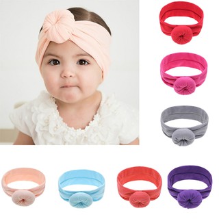 Baby Girls Solid Elastic Headbands Hair Band Headwear (1)