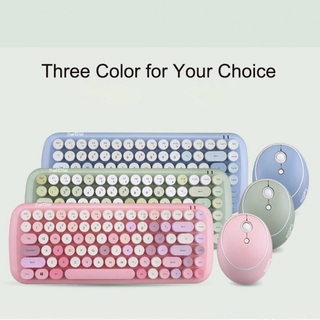 MOFii Gaming Keyboard Mouse Combo Usb 2.4G Ergonomic Wireless Mixed Color 87 Key Mini Keyboard Mouse
