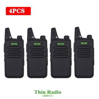 4PCS WLN Mini Walkie Talkie KD-C1 UHF 400-470Mhz Handheld Two Way Radio Station Communication