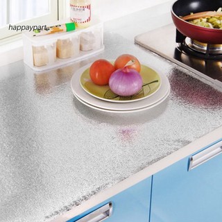 ❂RXJJ❂Home Kitchen Self Adhesive Waterproof Oilproof Aluminium Foil Wallpaper Sticker lfyH