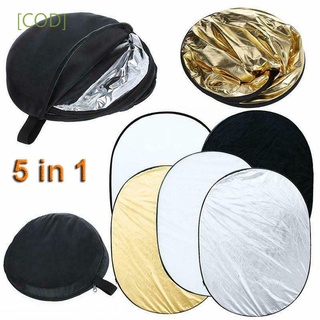 [COD] Handhold Light Reflector Foldable 5 in 1 Photo Diffuser 60x90cm 90x120cm Oval Collapsible Stud
