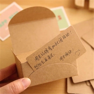 【100Zhang/Box】Vocabulary Card Blank Small Card Paper Hard Card Postcard Bookmark Message Black Card