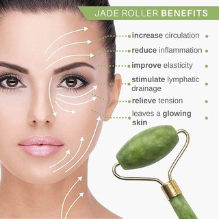 Guasha Facial Beauty Massage Tool Jade Roller Face Massager 100% Jade material