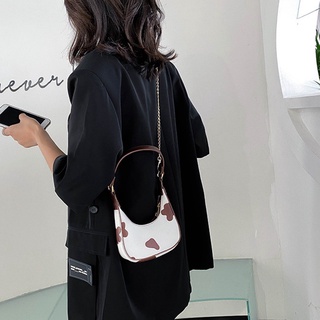 Keshieng Cow underarm baguette handbag fashion one-shoulder messenger bag (6)