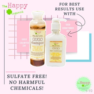 ♠▤♤The Happy Organics-Gugo Bark Shampoo + Conditioner Hair Grower Set|Anti-Hairfall|Hair Strengtheni