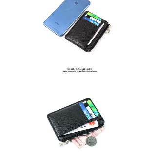 【MSG】New | Fashion Creative Zipper Card Bag Litchi Ultra-thin Simple Multi-card Coin Purse Short Clip Small Wallet (8)