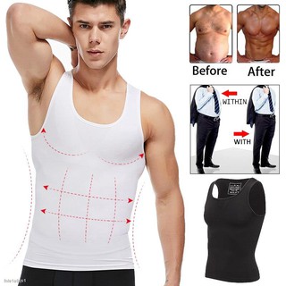 ♕Men Compression Shirt Undershirt Slimming Tank Top Workout Vest Abs Abdomen Slim Mens Body Shaper #