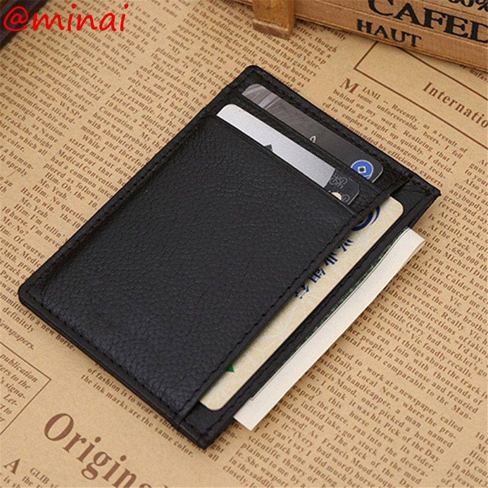Money Business ID Leather Mens Wallet Card Holder