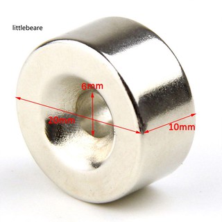 LX_20mm x 10mm Rare Earth Neodymium N35 Strong Round Disc Ring Magnet Hole 6mm