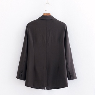【spot goods】♚✽Plus Size Formal Solid Work Wear Coat Black Blazer Jacket