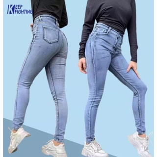KF Ash Grey High Waist Skinny Jeans Babae Maong COD JS Jeans