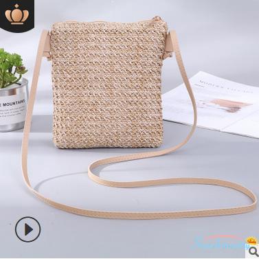 ✤-Women´s Straw Plait Small Square Bags One Shoulder (9)
