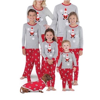 Family Matching Adult Kids Christmas Two Piece Pyjamas Xmas Nightwear Pajamas Mother And Daughter PJs Sets Xmas Sets