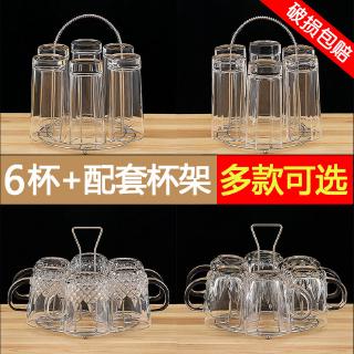 Glass Set Lead-Free 6 Beer Cup Milk Water Cup Heat Resistant With Handle (1)