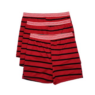 Boxer Shorts With Buttons Red Fold Pattern Garterized