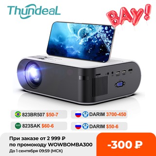 ThundeaL Mini Projector Android 6.0 LED Home Cinema for 1080P Video Proyector 2800 Lumens Portable W