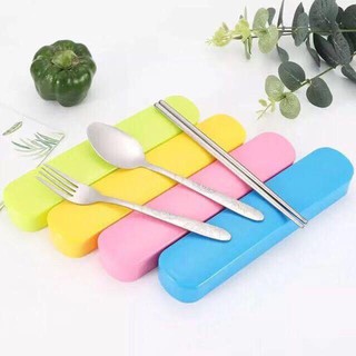 3 in 1 Spoon Fork And Chopsticks Set With Organizer
