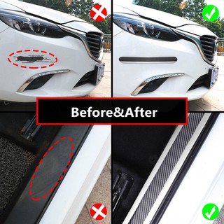 【SOYACAR】Car Stickers 5D Carbon Fiber Rubber Styling Door Sill Protector Car Door Sill Carbon Panel (4)