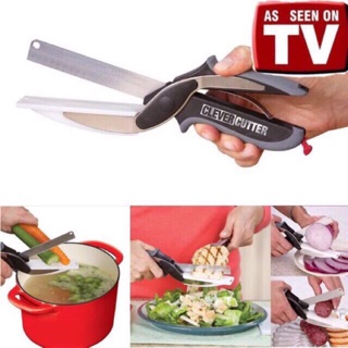 2 in 1 clever cutter knife with cutting board slicers