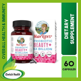 Mary Ruth Organics VEGAN Probiotic Beauty + - 60 Capsules