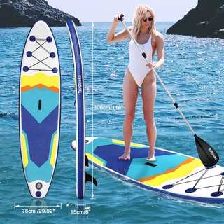 10FT Inflatable Stand Up Paddle SUP Board Surfing Surf Board Paddleboard 3M
