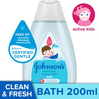 Johnson's Active Kids Clean & Fresh Bath 200ml
