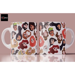 Disney Princesses Ceramic Mug 300ml High Quality Permanent Print.
