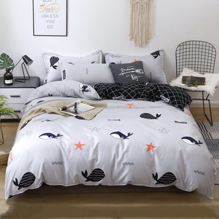 【mattress】【sheet】New four piece aloe cotton bed sheet quilt cover student dormitory three piece