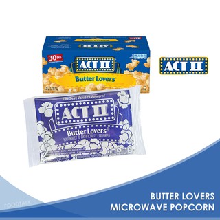ACT II Butter Lovers Microwave Popcorn 78g Naturally & Artificially Flavored