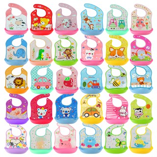 Washable and Adjustable Baby Bib with Wiggle Bums Catcher (Randomly Serve)