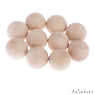 Wood Round Balls, 4cm Unfinished Wood Balls for Crafts - Bag of 10