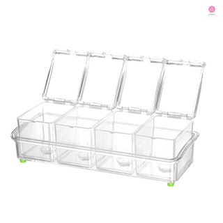 SPQSTH Seasoning Box Seasoning Storage Clear Spice Rack Organizer Condiment Holder Container Detachable Box Unit Cruet w