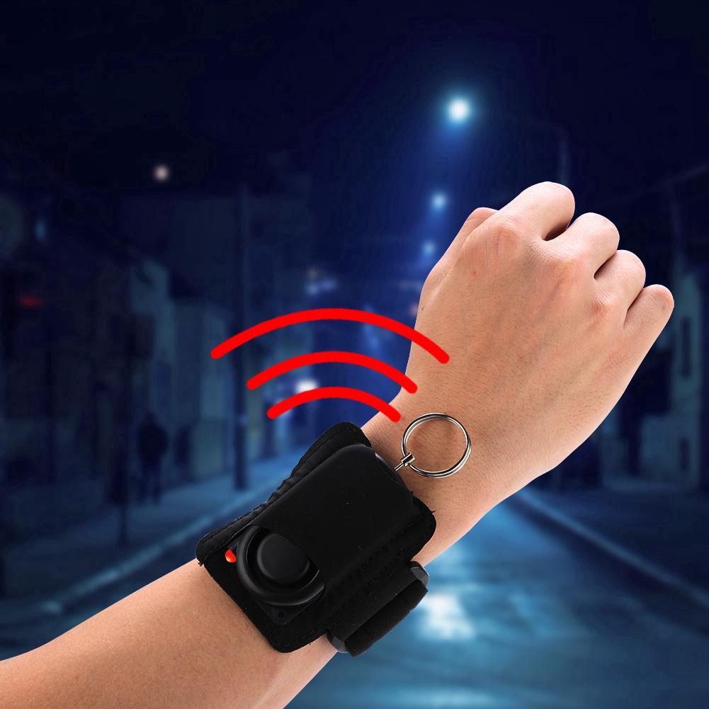 120dB Personal Security Alarm Anti-Wolf Device Protection Alarm Armband Ring with LED
