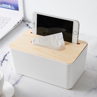 【Ready Stock】Flbtoys Simple Nordic style wooden cover tissue box household mini wooden tissue box tissue box