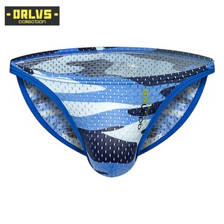 [ORLVS]Ready Stock Fashion Underpants Men Briefs Mesh Breathable Comfortable Underpants U Pouch AD312