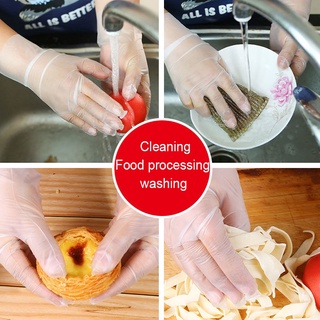 【COD】100pcs Disposable Gloves Powder-Free Clear Vinyl Gloves Glove TPE Gloves Food Handling Lab Work (4)