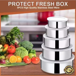 Protect Fresh Box 5 Pieces High Quality Stainless Steel Ware Set