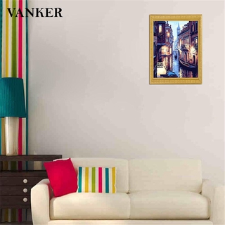 Vanker-Home Decor Canvas Paint By Numbers Kit Oil Painting DIY Venice Night (8)