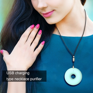 Wearable Air Purifier Necklace USB Negative Ion Generator Personal Air Fresher Ioniser (6)