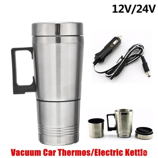 Car Heating Cup 12/24V Water Heater Kettle Electric Coffee Tea Boiling Heated Mug Water Travel kettl