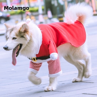 MOLAMGO Large Clothes Christmas Cats Santa Claus Small and Medium Pet Supplies (1)