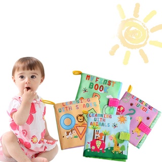 Baby Kid Animal Cloth Book Infant Intelligence Development Toy Bed Cognize Books