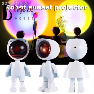 ❇♀♤<COD> IN Stock Tiktok Robot Figure Lamp Projector with Sunset/Rainbow/Sun Color USB Led Projectio