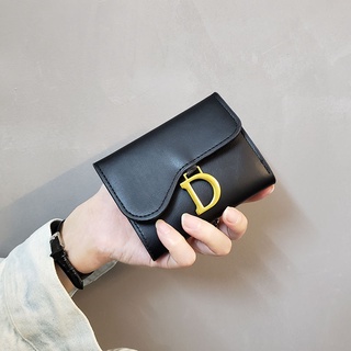 The new short three-fold small wallet Korean fashion ladies wallet coin purse card wallet wallet