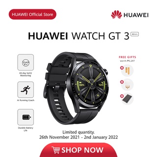 HUAWEI WATCH GT 3 46mm Smartwatch | All-day SpO2 Monitoring | AI Running Coach