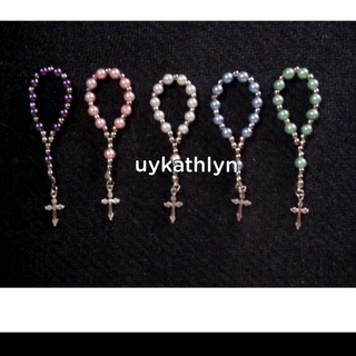 Pearl/Neon Frosted Mini Pocket Rosary Souvenirs baptismal